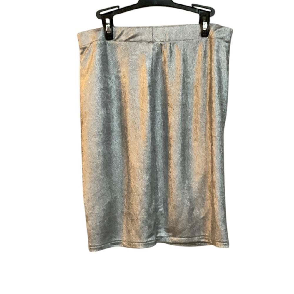 Armani Exchange Women's Silver Shiny Mini Skirt Size M Party Cocktail​ NWT!! - Picture 3 of 8